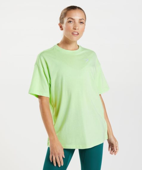 Women's Gymshark Training Oversized T-Shirts Light Green | NZ 9SHUCF